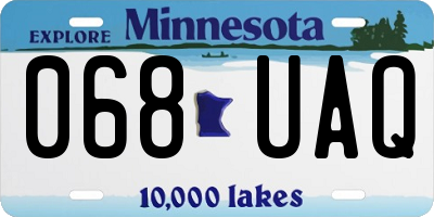 MN license plate 068UAQ