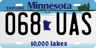 MN license plate 068UAS