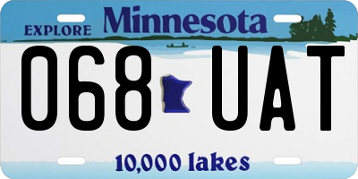 MN license plate 068UAT