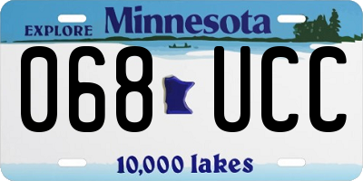 MN license plate 068UCC