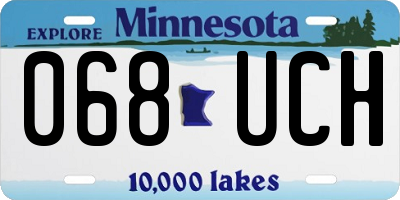 MN license plate 068UCH