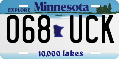 MN license plate 068UCK