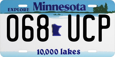 MN license plate 068UCP