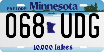 MN license plate 068UDG