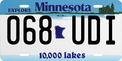 MN license plate 068UDI