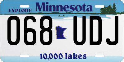 MN license plate 068UDJ