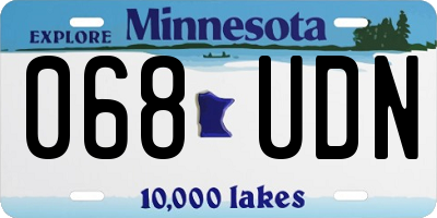 MN license plate 068UDN