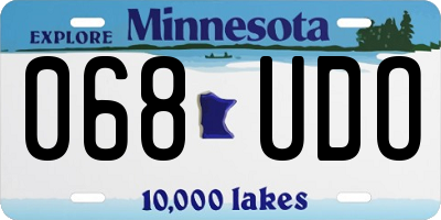 MN license plate 068UDO