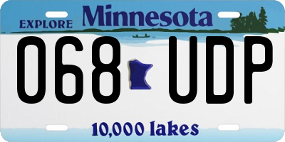 MN license plate 068UDP