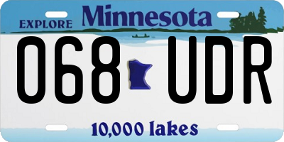 MN license plate 068UDR