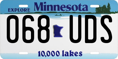 MN license plate 068UDS