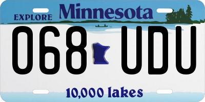 MN license plate 068UDU