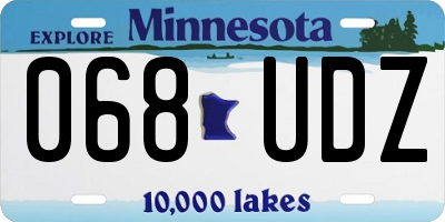 MN license plate 068UDZ