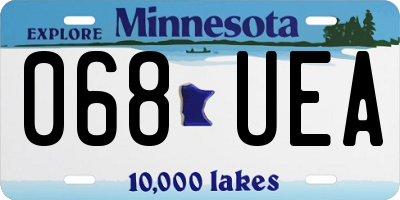 MN license plate 068UEA