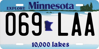 MN license plate 069LAA