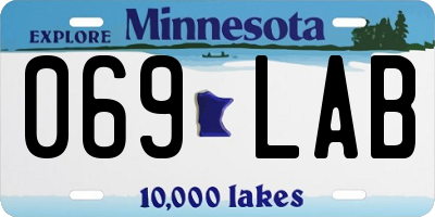 MN license plate 069LAB