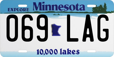 MN license plate 069LAG