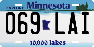 MN license plate 069LAI