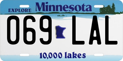 MN license plate 069LAL