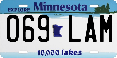 MN license plate 069LAM