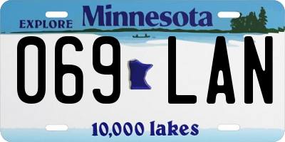 MN license plate 069LAN