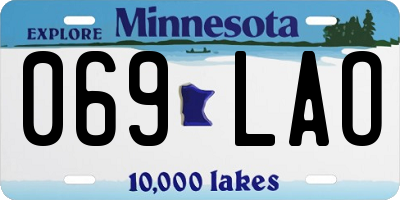 MN license plate 069LAO