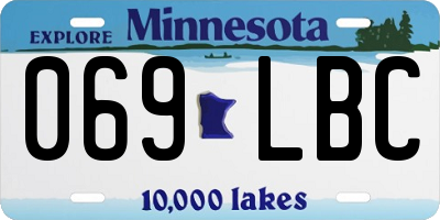MN license plate 069LBC