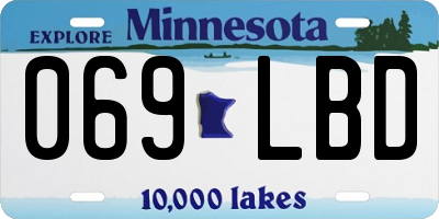 MN license plate 069LBD