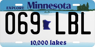 MN license plate 069LBL