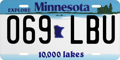 MN license plate 069LBU