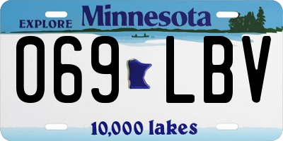 MN license plate 069LBV