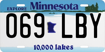 MN license plate 069LBY