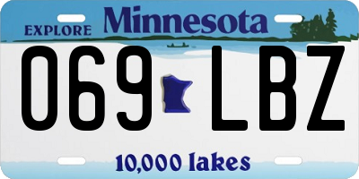 MN license plate 069LBZ