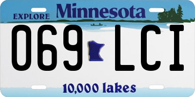 MN license plate 069LCI