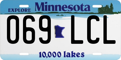 MN license plate 069LCL