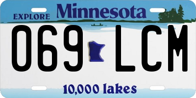 MN license plate 069LCM