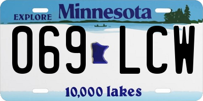 MN license plate 069LCW