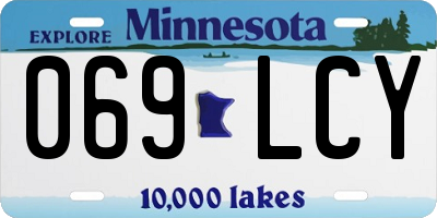 MN license plate 069LCY