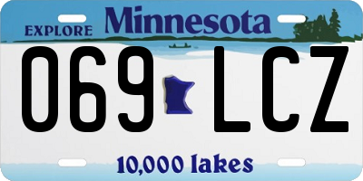 MN license plate 069LCZ