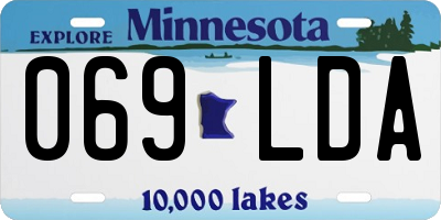 MN license plate 069LDA