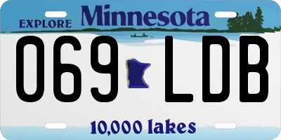 MN license plate 069LDB