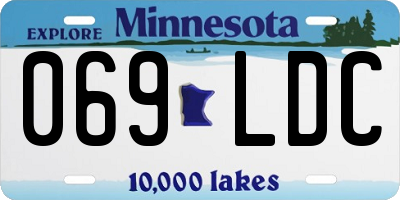 MN license plate 069LDC
