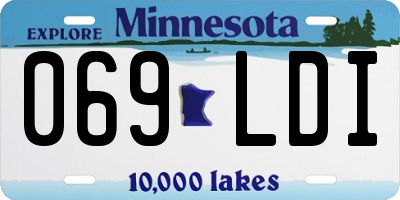 MN license plate 069LDI