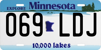 MN license plate 069LDJ