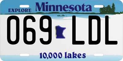 MN license plate 069LDL