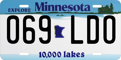 MN license plate 069LDO