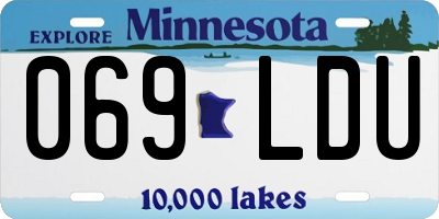 MN license plate 069LDU