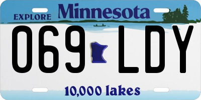 MN license plate 069LDY