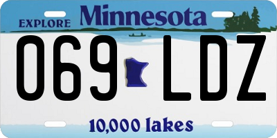 MN license plate 069LDZ