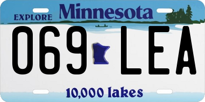 MN license plate 069LEA